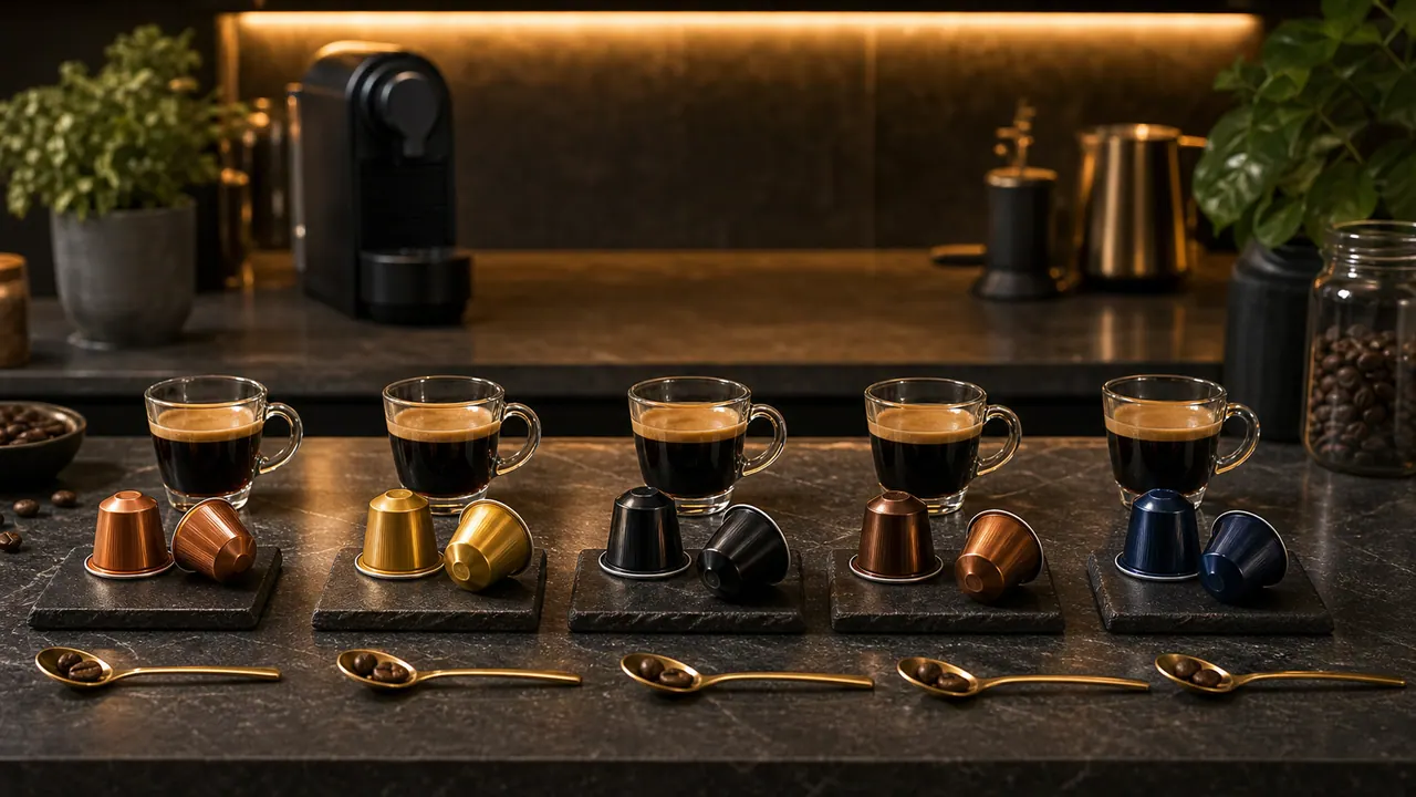 Top 5 Nespresso-Compatible Capsules for Espresso-Style Coffee image-generated editorial coffee scene.