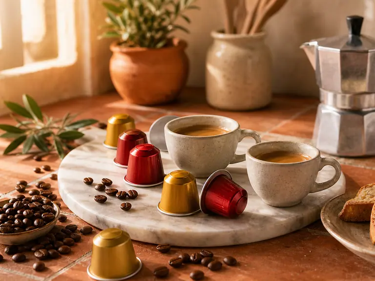 Lavazza Nespresso Compatible Pods: Taste Guide for Original Machines image-generated editorial coffee scene.