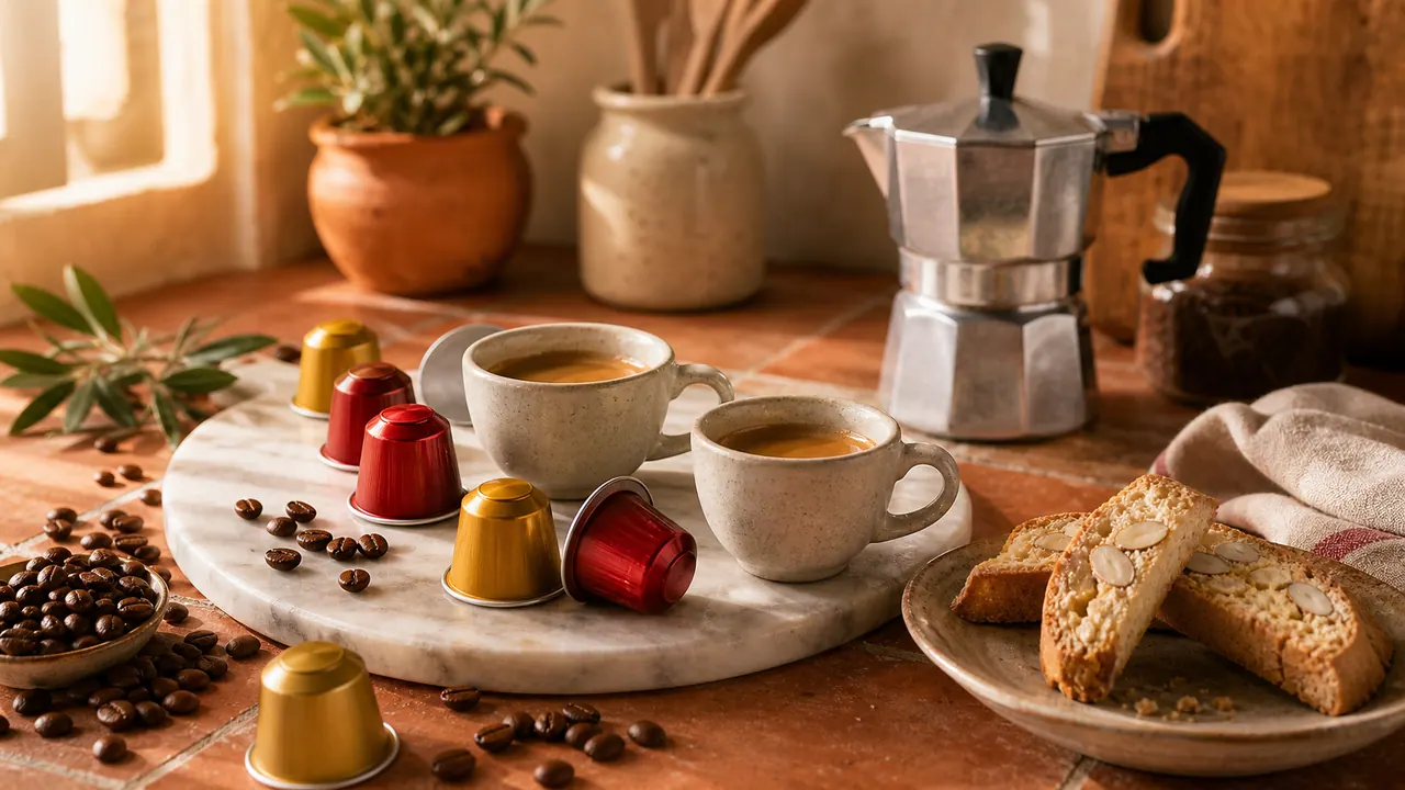 Lavazza Nespresso Compatible Pods: Taste Guide for Original Machines image-generated editorial coffee scene.