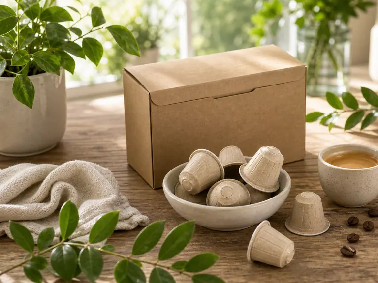Compostable Nespresso-Compatible Pods: Are They Any Good? image-generated editorial coffee scene.