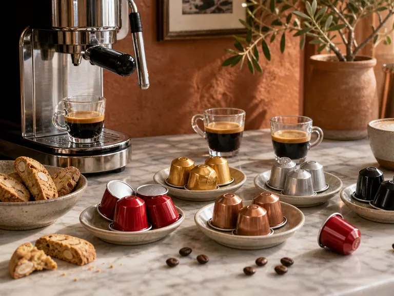 Top Italian Coffee Brands for Nespresso Original Machines image-generated editorial coffee scene.