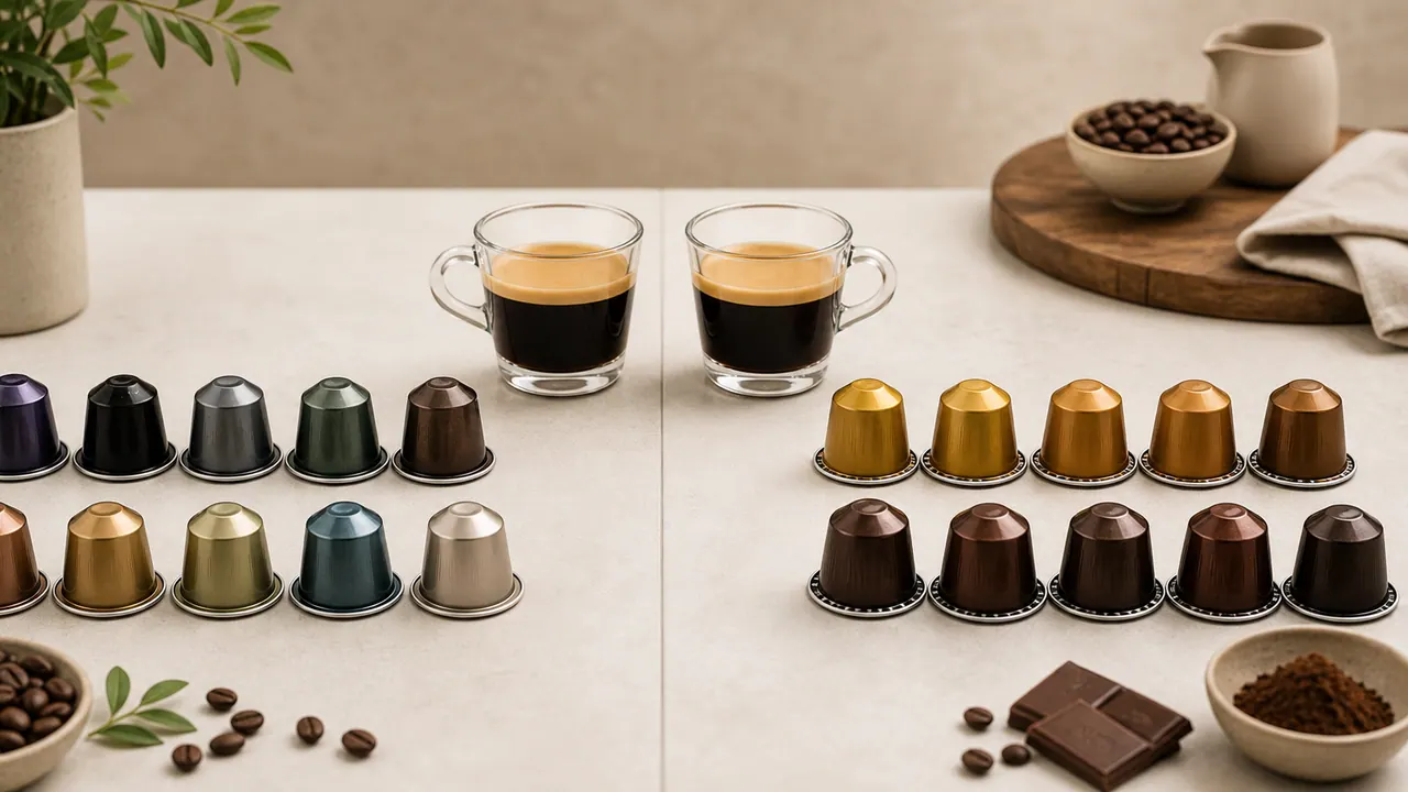 L'OR vs Nespresso Official Capsules: Is the Quality Difference Real? image-generated editorial coffee scene.