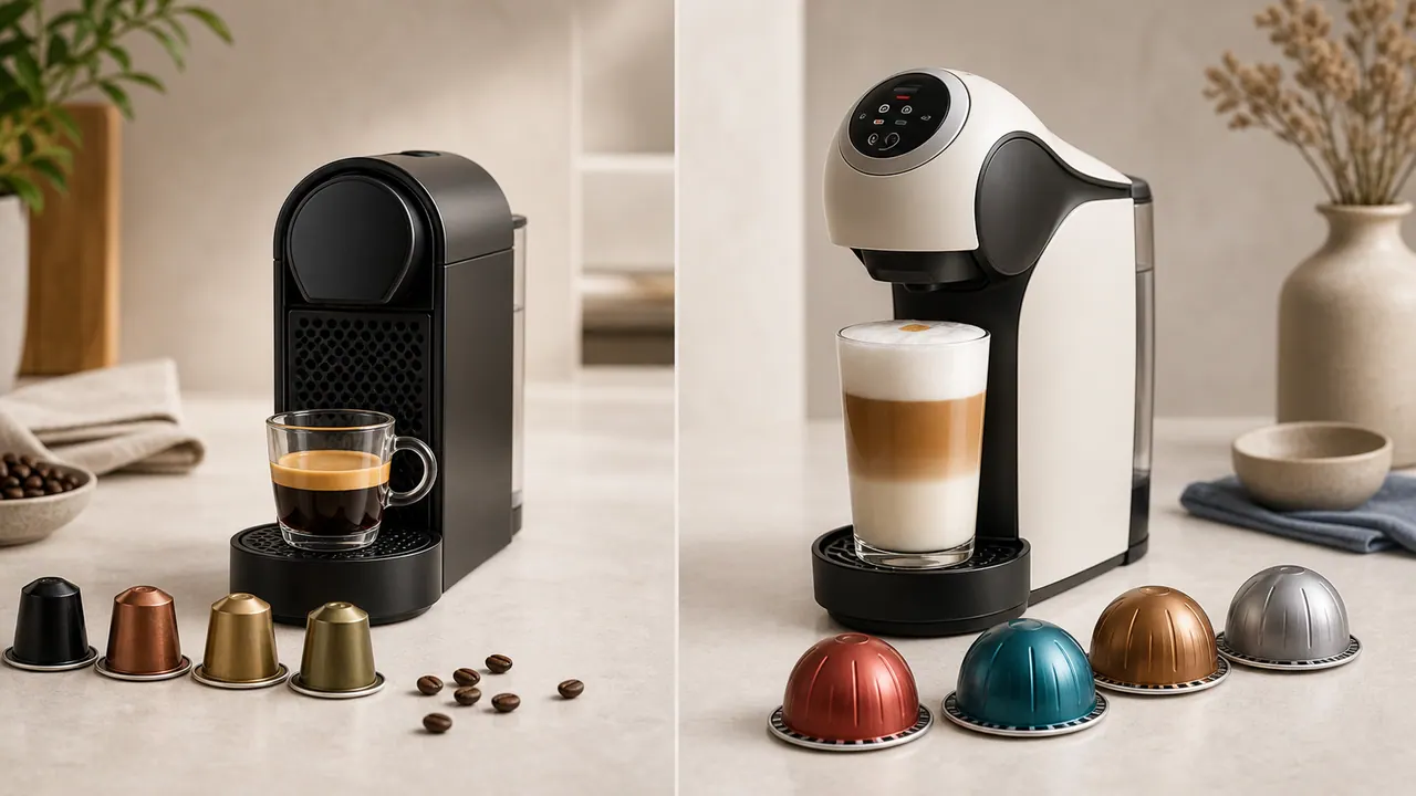 Nespresso vs Dolce Gusto: Which Coffee System Is Better for Beginners? image-generated editorial coffee scene.