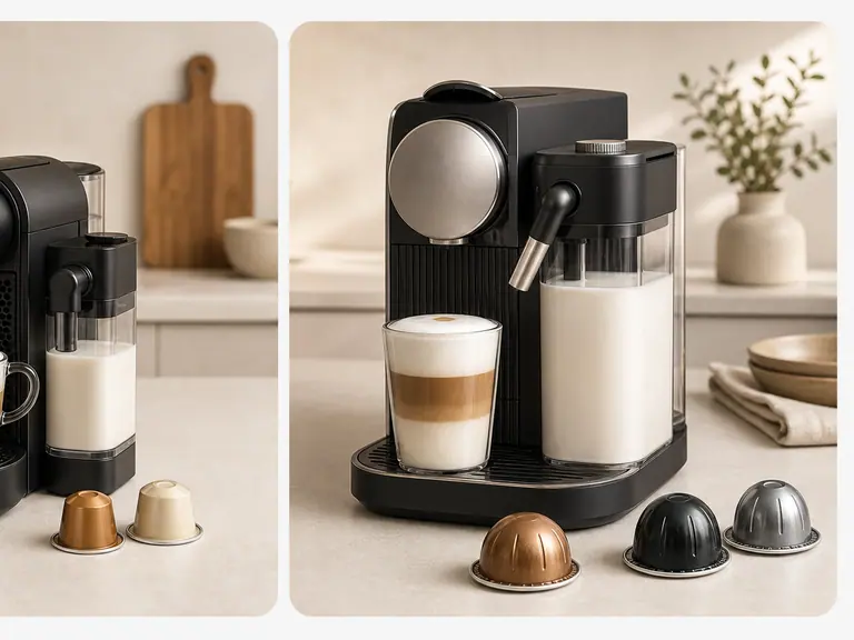 Nespresso Lattissima One vs Gran Lattissima: Which Milk System Is Best? image-generated editorial coffee scene.