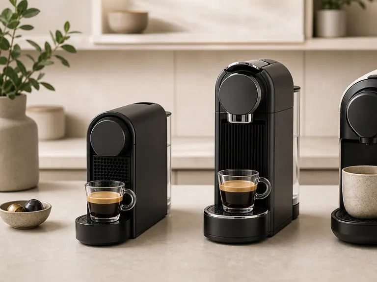 Best Nespresso Machine for Small Kitchens: Top 3 Comparison image-generated editorial coffee scene.