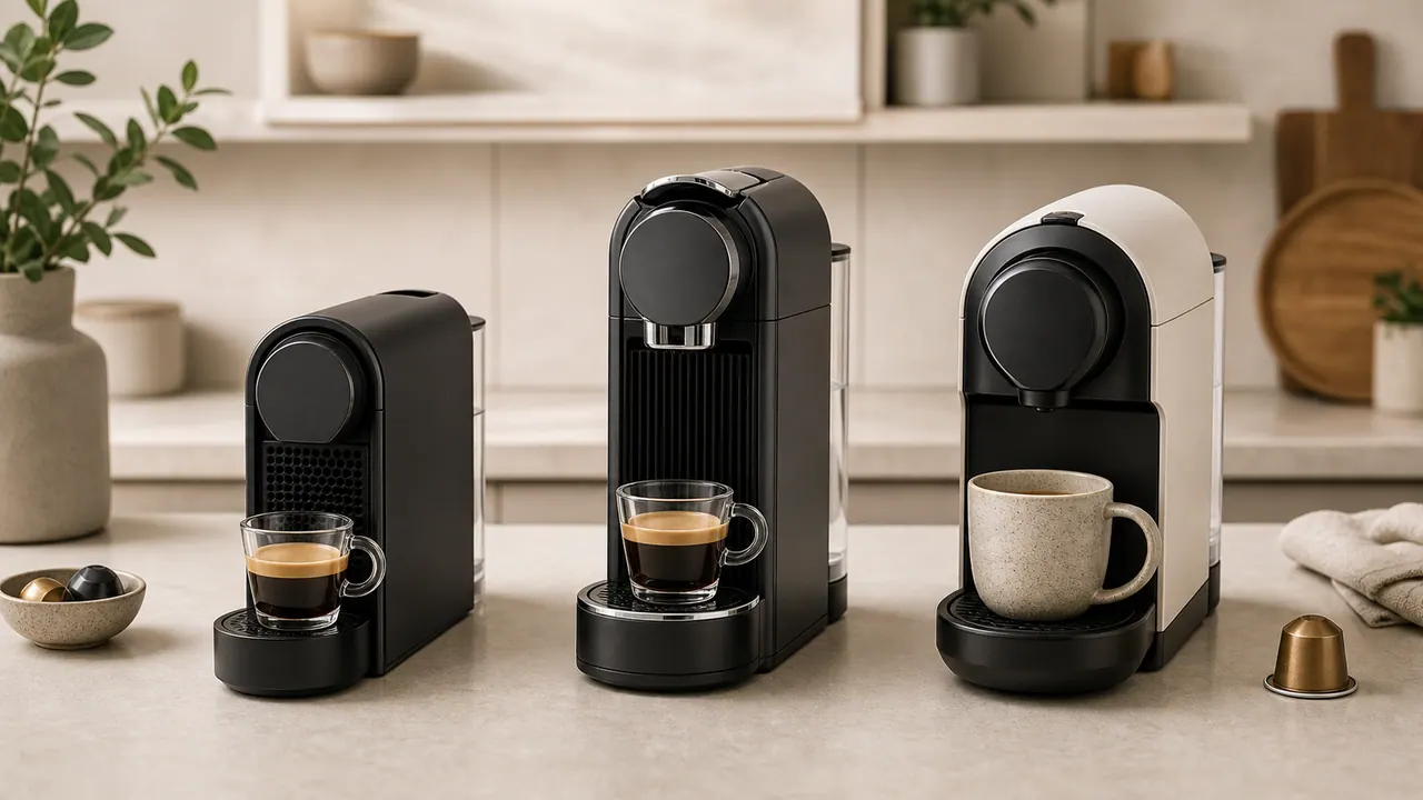 Best Nespresso Machine for Small Kitchens: Top 3 Comparison image-generated editorial coffee scene.