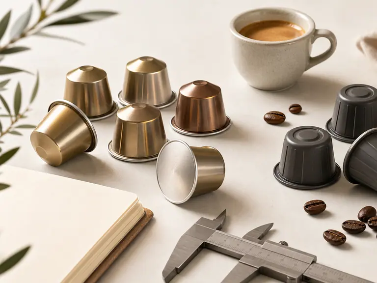Aluminum vs Plastic Pods: Flavor, Fit and Machine Health image-generated editorial coffee scene.