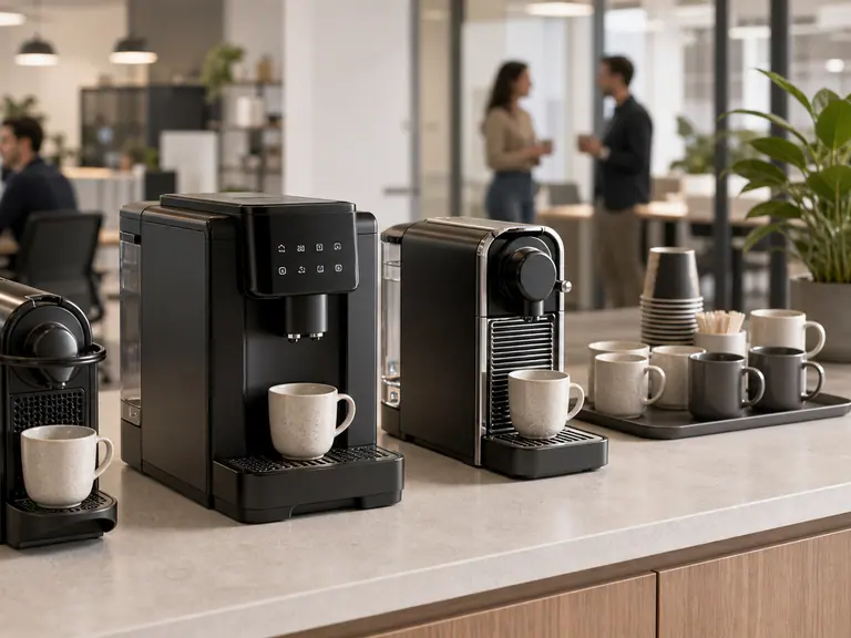 Best Nespresso Machine for Offices and Shared Spaces: Practical Comparison image-generated editorial coffee scene.