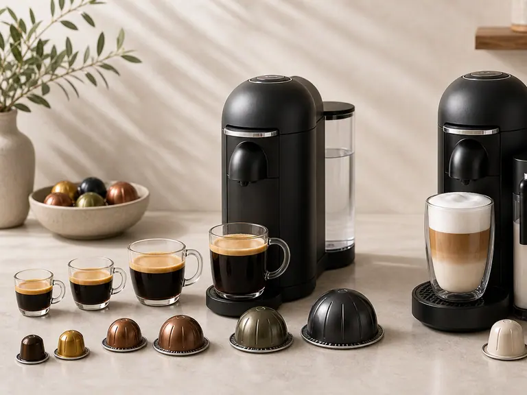 Vertuo Next vs Vertuo Lattissima: Coffee Variety or Integrated Milk? image-generated editorial coffee scene.