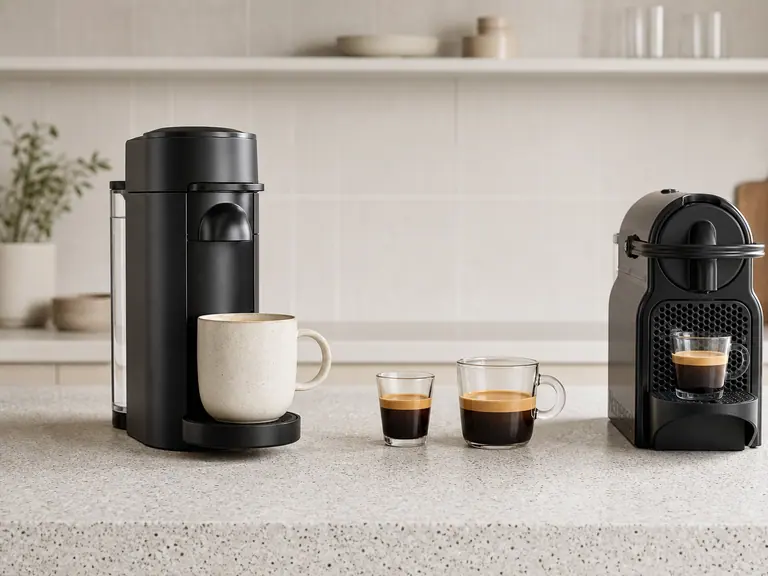 Vertuo Next vs Essenza Mini: Which Nespresso System Should First-Time Buyers Choose? image-generated editorial coffee scene.