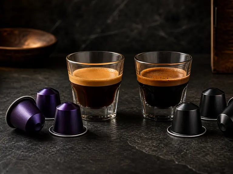 Arpeggio vs Napoli: Which Intense Nespresso Original Capsule Tastes Stronger? image-generated editorial coffee scene.
