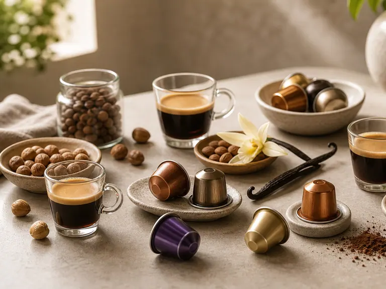 What Your Favorite Nespresso Flavor Says About You image-generated editorial coffee scene.