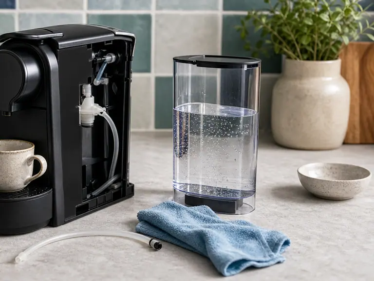 Nespresso Machine Not Pumping Water? Quick Fixes image-generated editorial coffee scene.