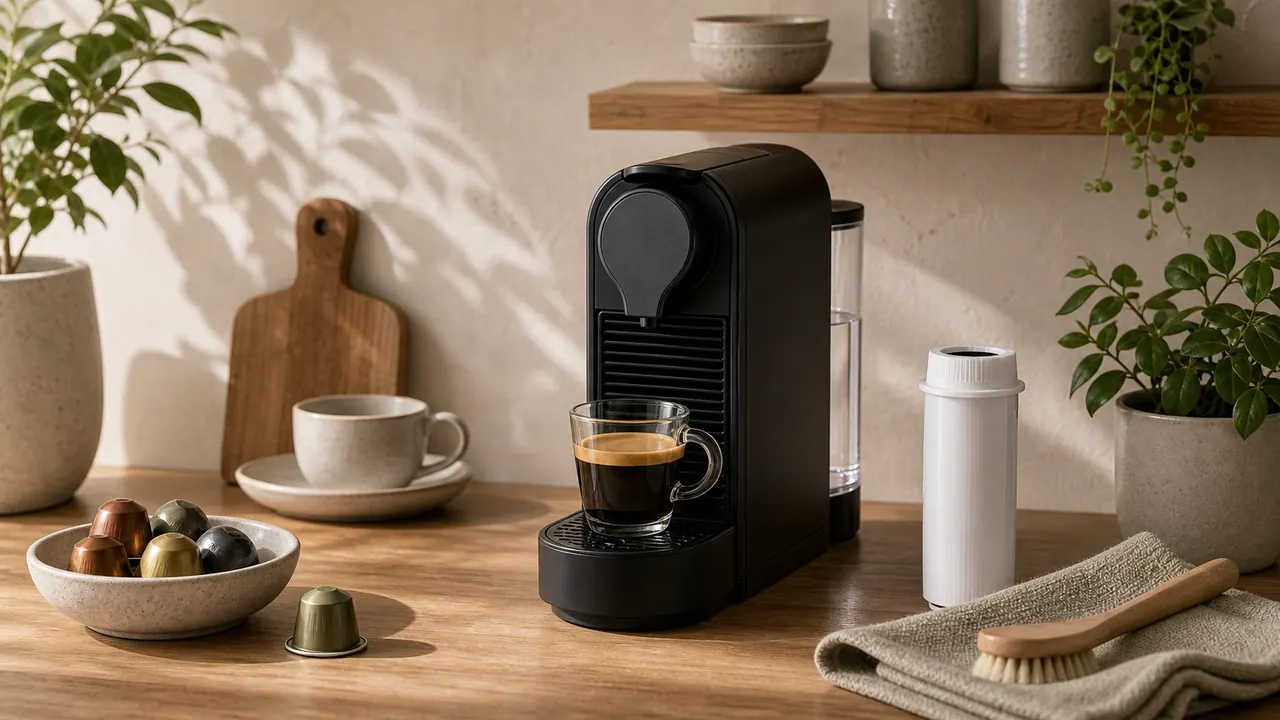 How to Extend the Life of Your Nespresso Machine image-generated editorial coffee scene.