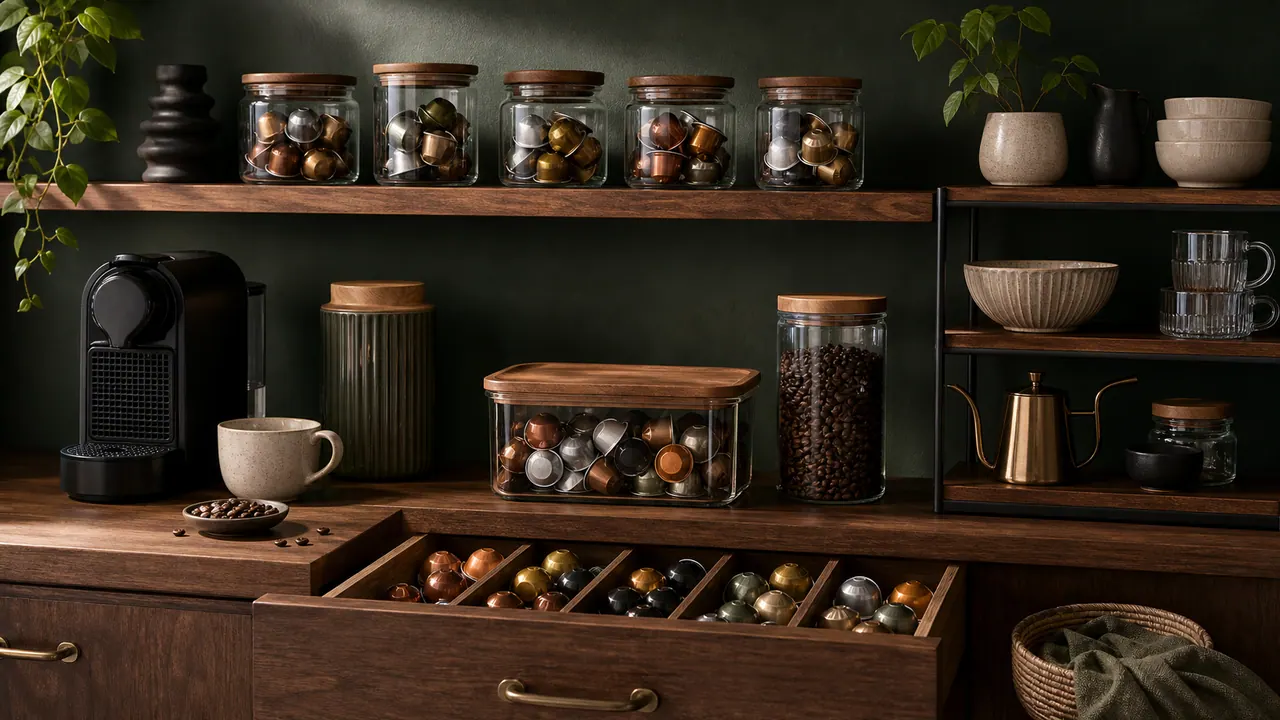 How to Store Coffee Capsules to Keep Them Fresh image-generated editorial coffee scene.