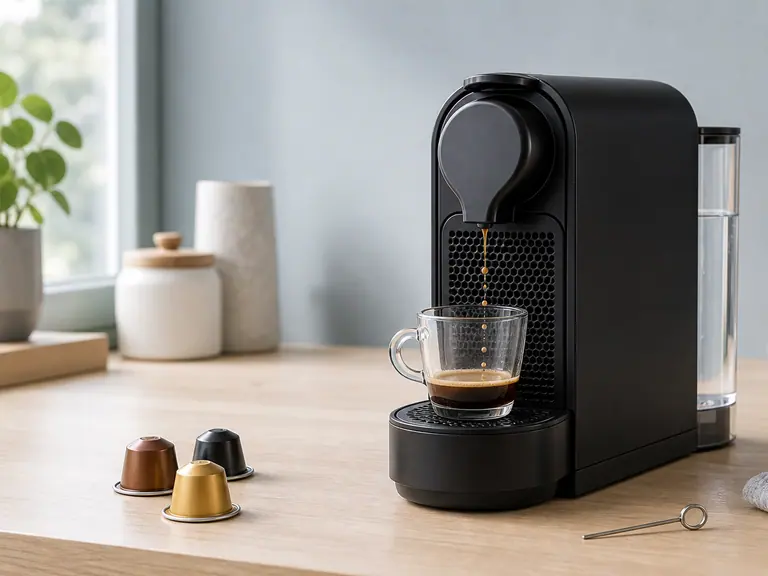 Nespresso Slow Drip? Flow Problems and Fixes image-generated editorial coffee scene.