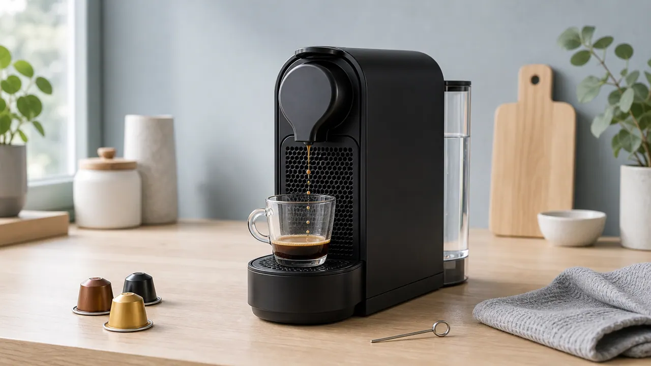 Nespresso Slow Drip? Flow Problems and Fixes image-generated editorial coffee scene.
