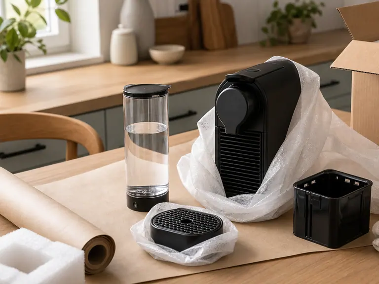 How to Safely Transport Your Nespresso Machine Without Damage image-generated editorial coffee scene.