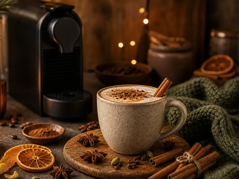 Winter Warmers: Spiced Nespresso Recipes for Cold Days image-generated editorial coffee scene.