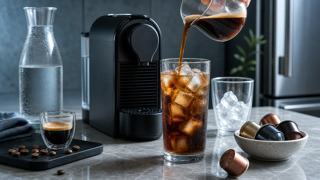How to Make Cold Brew Style Coffee with Nespresso image-generated editorial coffee scene.
