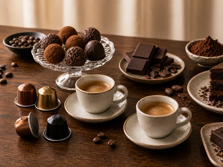Nespresso and Chocolate Pairings: A Dessert Lover's Guide image-generated editorial coffee scene.