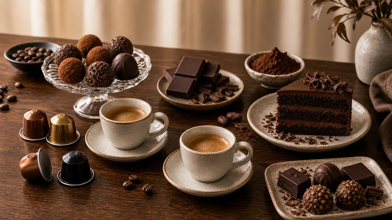 Nespresso and Chocolate Pairings: A Dessert Lover's Guide image-generated editorial coffee scene.