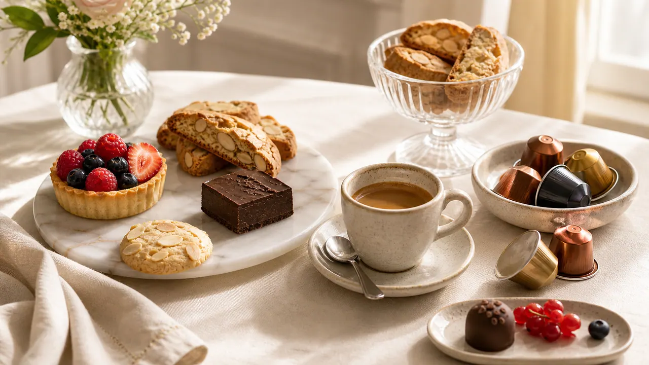 Best Dessert Pairings for Your Daily Espresso image-generated editorial coffee scene.